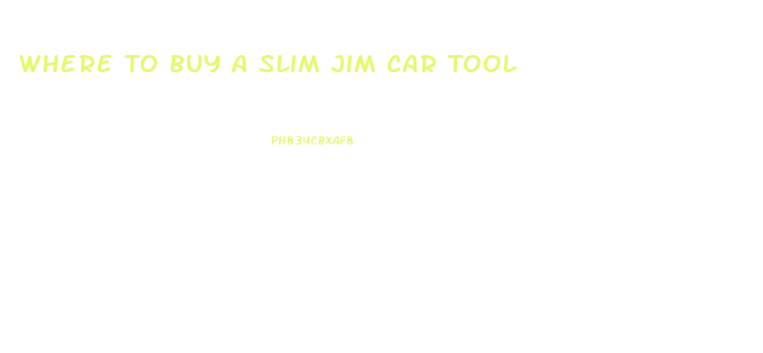 Where To Buy A Slim Jim Car Tool