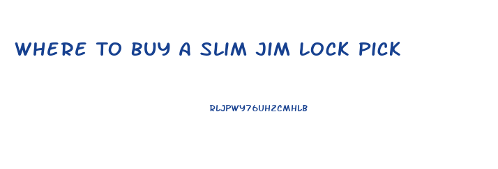 Where To Buy A Slim Jim Lock Pick