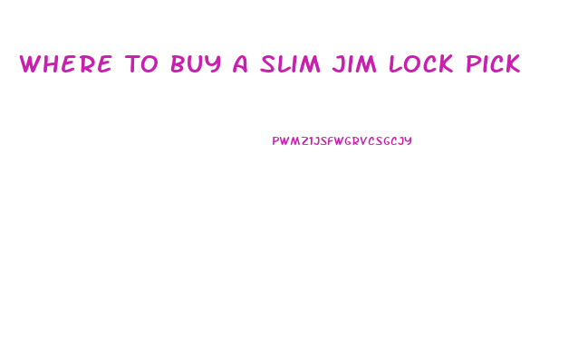 Where To Buy A Slim Jim Lock Pick