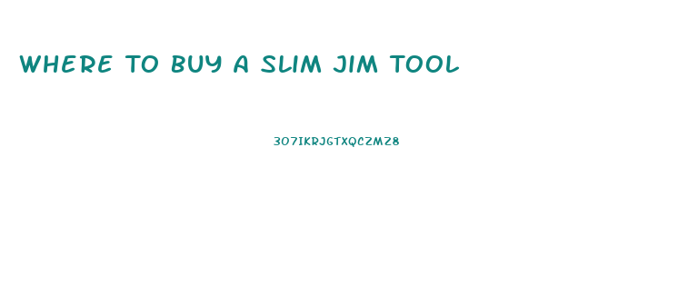 Where To Buy A Slim Jim Tool