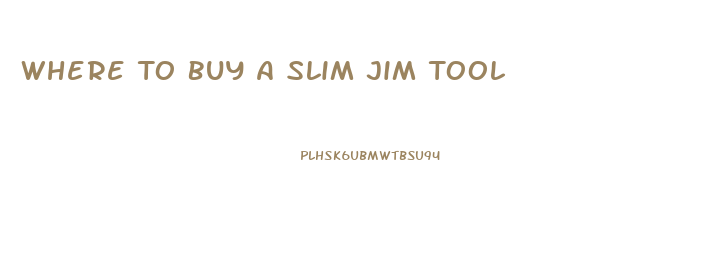 Where To Buy A Slim Jim Tool