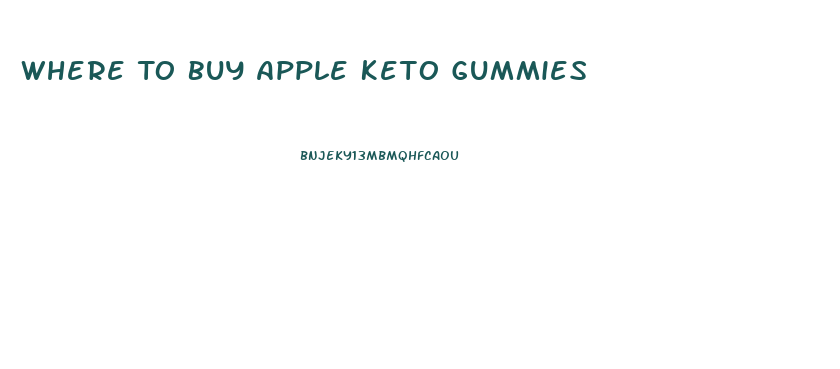 Where To Buy Apple Keto Gummies