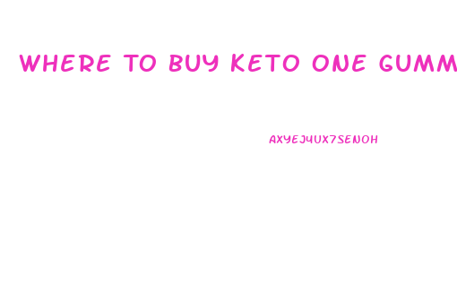 Where To Buy Keto One Gummies