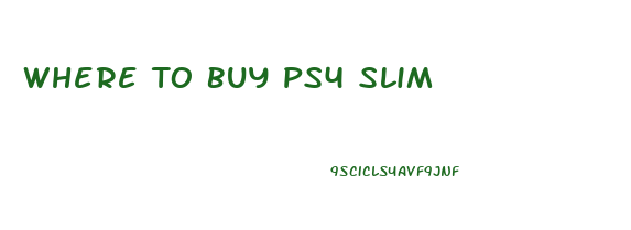 Where To Buy Ps4 Slim