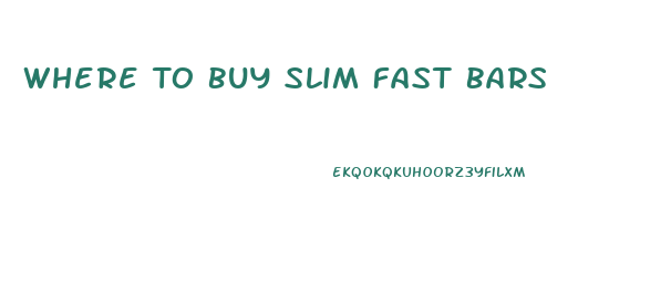 Where To Buy Slim Fast Bars