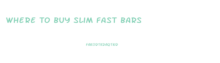 Where To Buy Slim Fast Bars