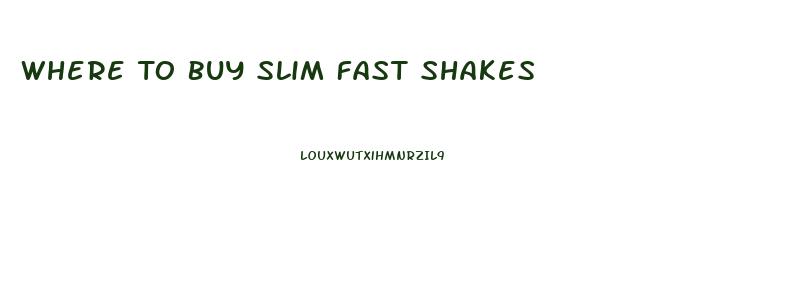 Where To Buy Slim Fast Shakes