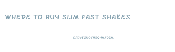 Where To Buy Slim Fast Shakes