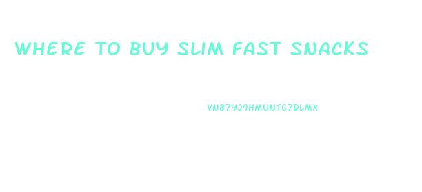 Where To Buy Slim Fast Snacks