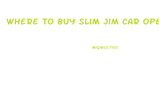 Where To Buy Slim Jim Car Opener