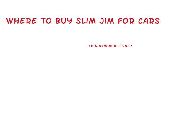 Where To Buy Slim Jim For Cars