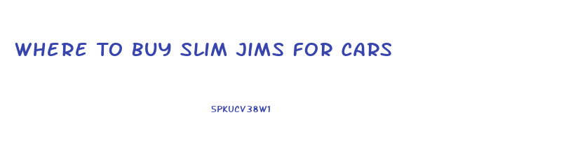 Where To Buy Slim Jims For Cars