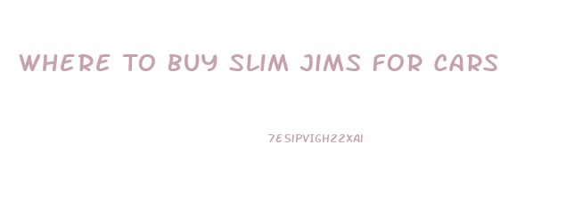 Where To Buy Slim Jims For Cars