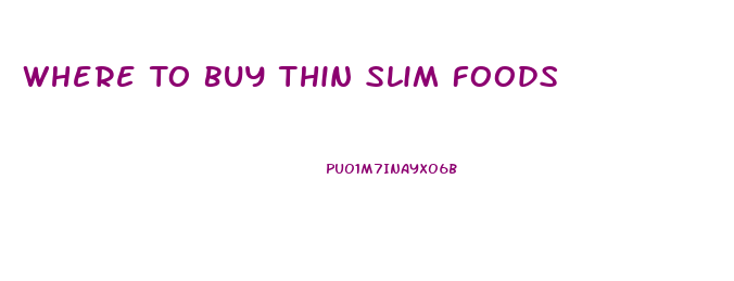 Where To Buy Thin Slim Foods