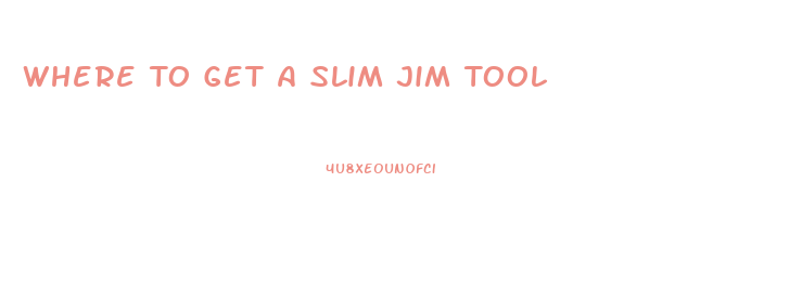 Where To Get A Slim Jim Tool