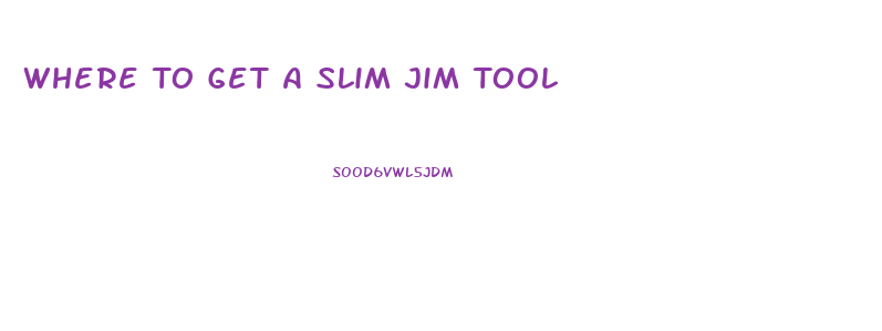 Where To Get A Slim Jim Tool