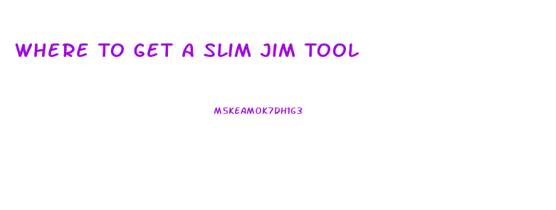 Where To Get A Slim Jim Tool