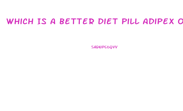 Which Is A Better Diet Pill Adipex Or Truvision