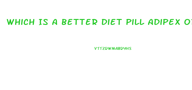 Which Is A Better Diet Pill Adipex Or Truvision