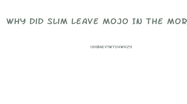 Why Did Slim Leave Mojo In The Morning