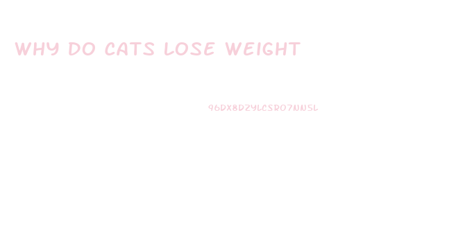 Why Do Cats Lose Weight