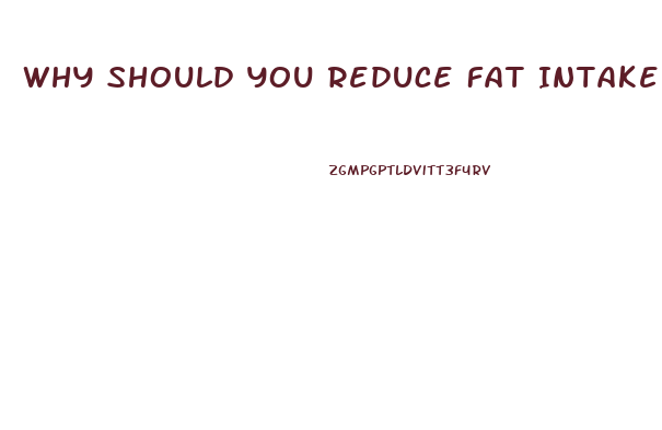 Why Should You Reduce Fat Intake