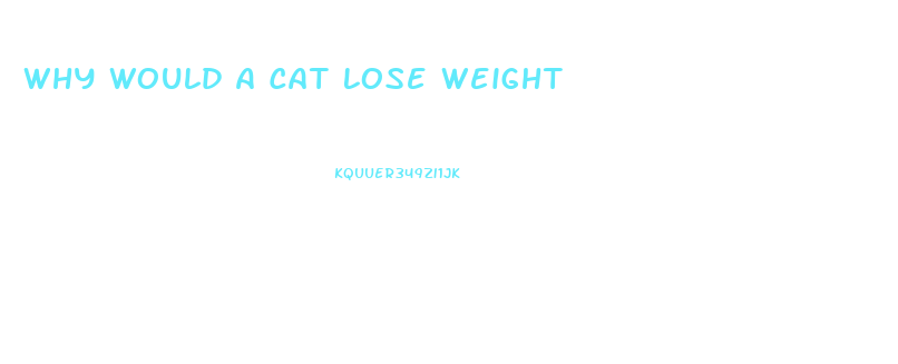 Why Would A Cat Lose Weight