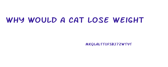 Why Would A Cat Lose Weight