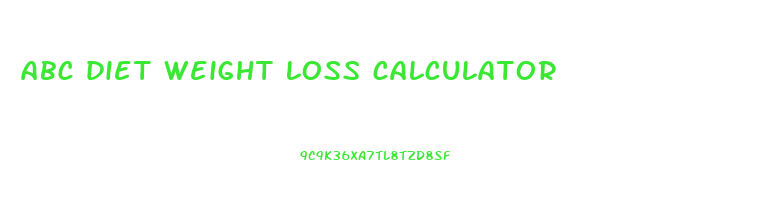 abc diet weight loss calculator