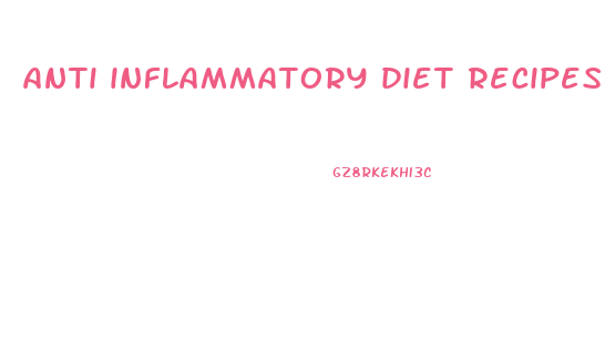 anti inflammatory diet recipes for weight loss