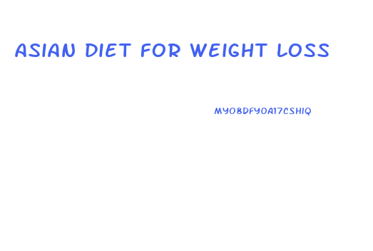asian diet for weight loss