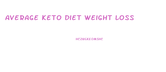 average keto diet weight loss