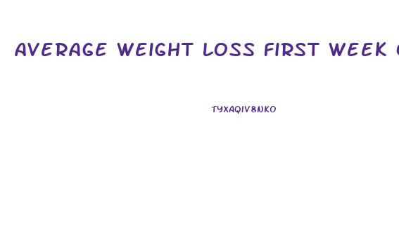 average weight loss first week of low carb diet