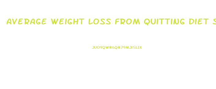 average weight loss from quitting diet soda