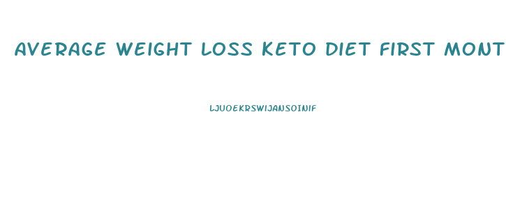 average weight loss keto diet first month