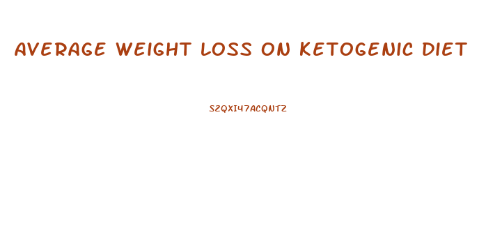 average weight loss on ketogenic diet