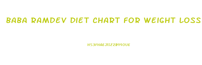baba ramdev diet chart for weight loss