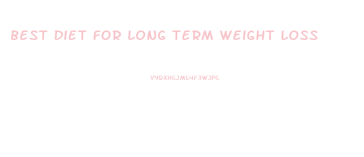 best diet for long term weight loss