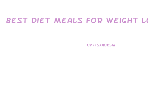 best diet meals for weight loss