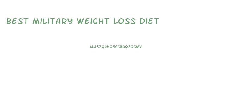 best military weight loss diet