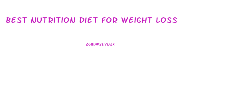 best nutrition diet for weight loss