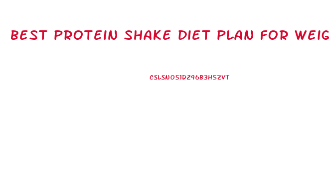 best protein shake diet plan for weight loss