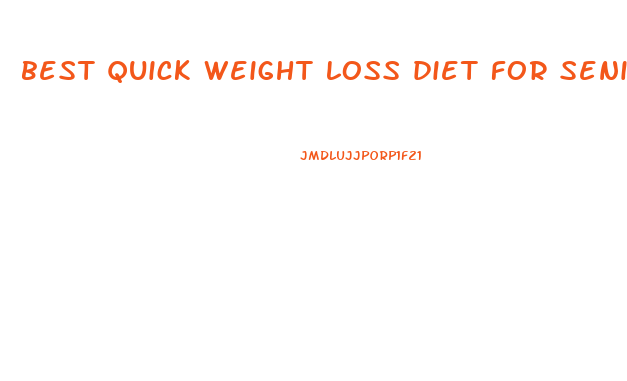 best quick weight loss diet for seniors