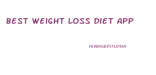 best weight loss diet app