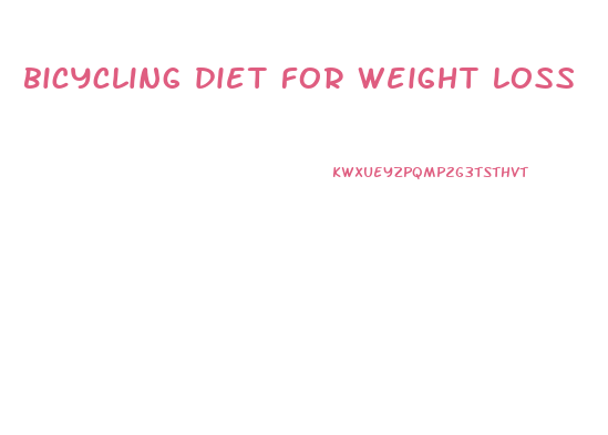 bicycling diet for weight loss