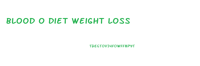 blood o diet weight loss
