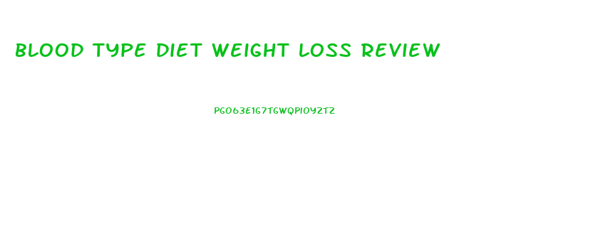 blood type diet weight loss review
