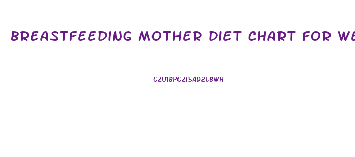 breastfeeding mother diet chart for weight loss