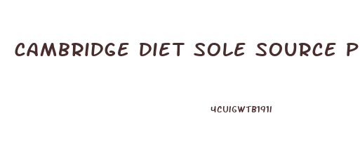 cambridge diet sole source plus weight loss