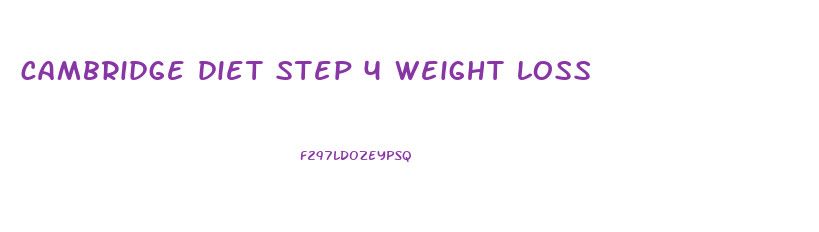 cambridge diet step 4 weight loss